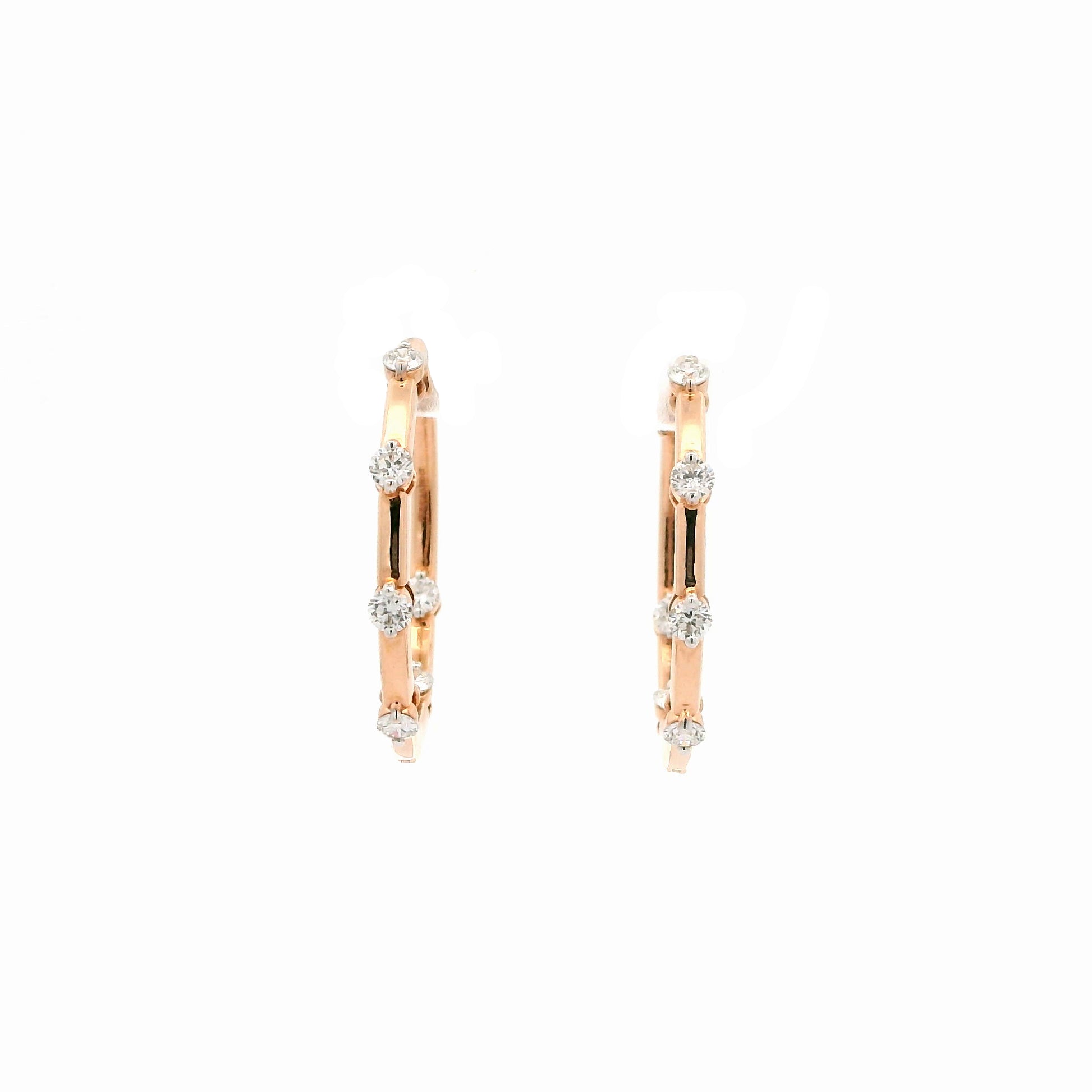 Elessa Diamond Hoop Earrings