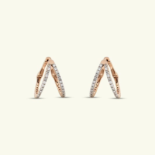 Isalei Diamond Hoop Earrings