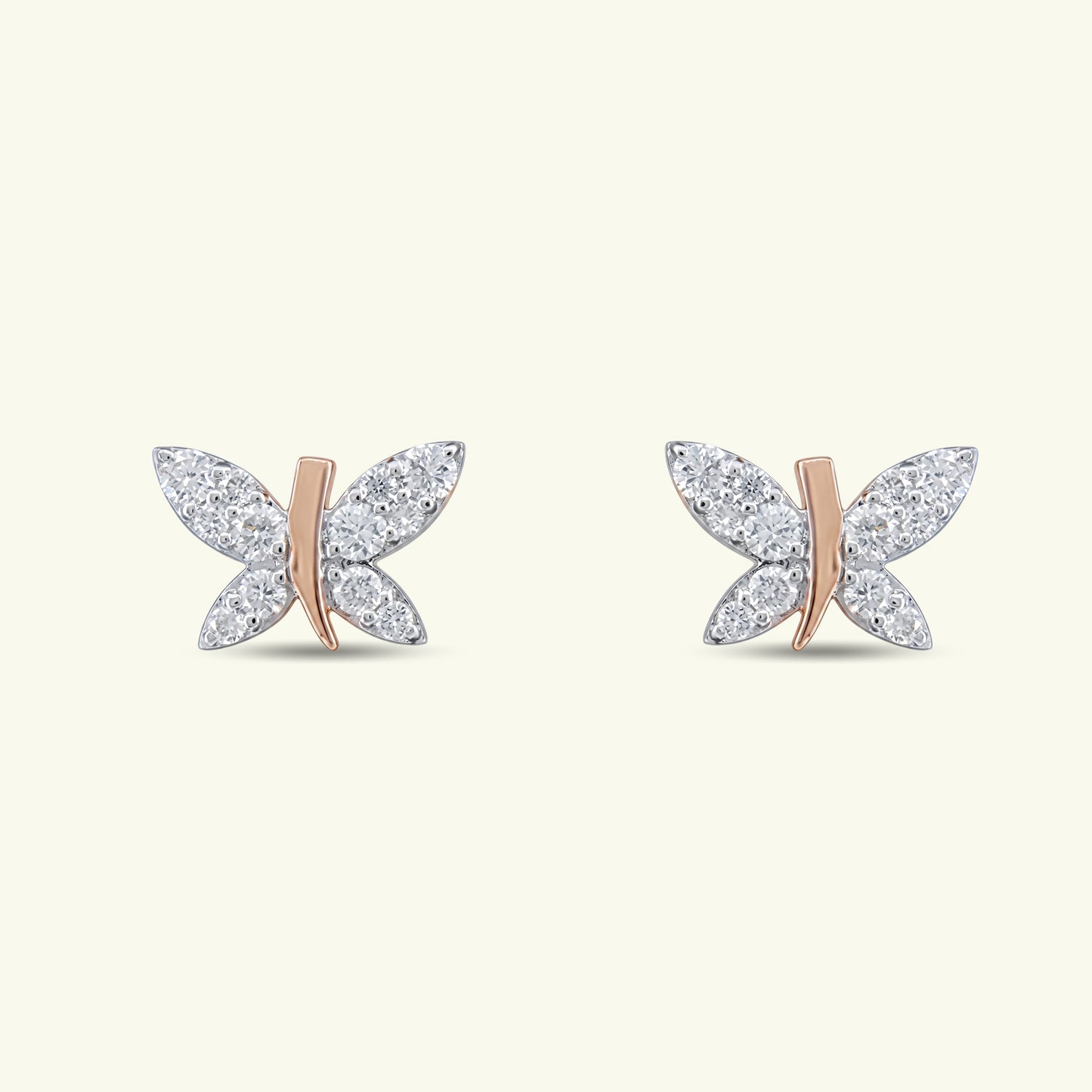 Elara Wing Diamond Stud Earrings