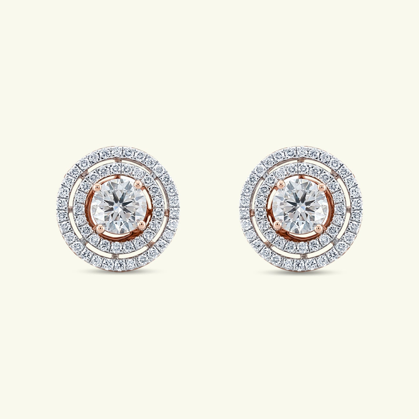 Auvra Halo Diamond Stud Earrings