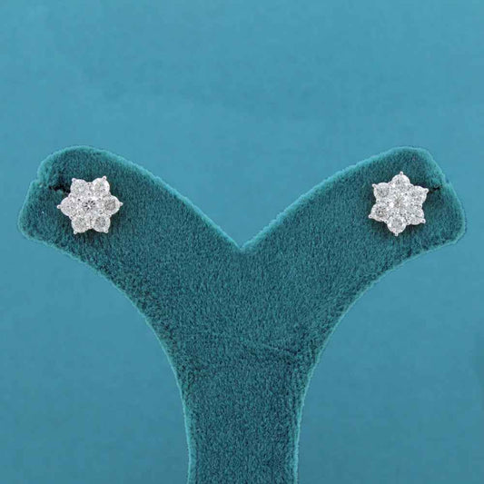 Ilyra Floral Diamond Stud Earrings