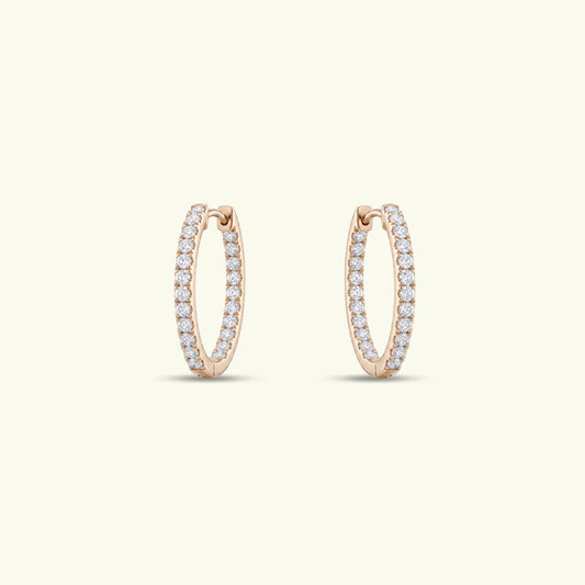 Alionne Diamond Hoop Earrings
