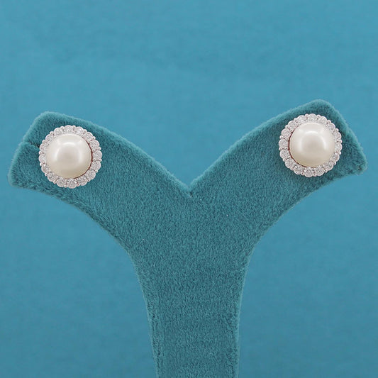 Velora Halo Diamond Stud Earrings