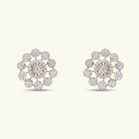 Virelle Halo Diamond Stud Earrings