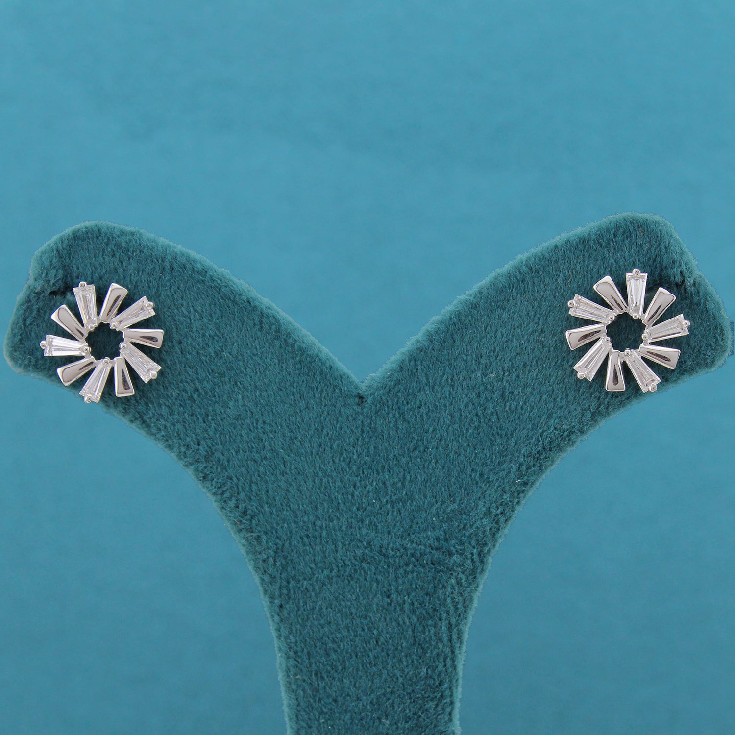 Sorelle Floral Diamond Stud Earrings
