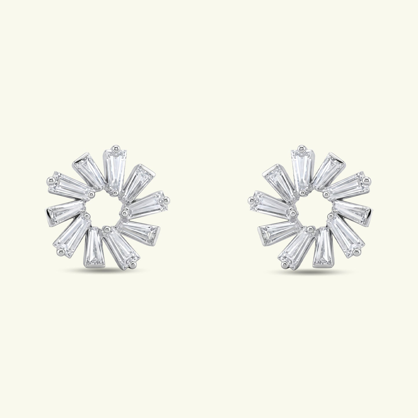 Sorelle Floral Diamond Stud Earrings