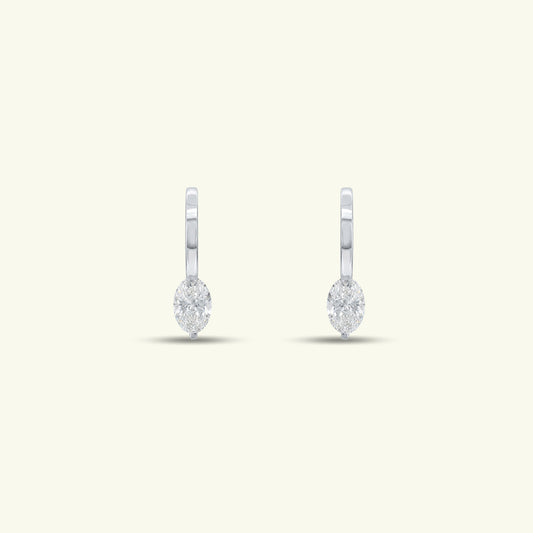 Caelis Solitaire Diamond Drop Earring