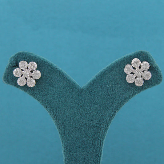 Verali Floral Diamond Stud Earrings