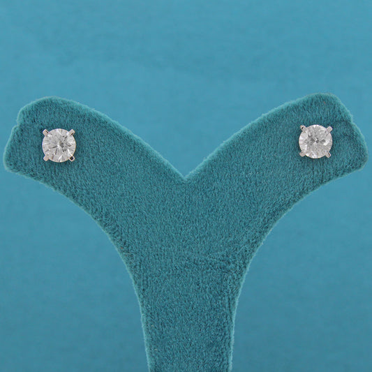 Senara Solitaire Diamond Stud Earrings