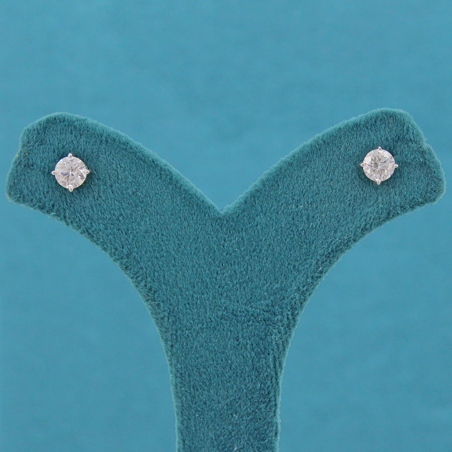 Melari Solitaire Diamond Stud Earrings