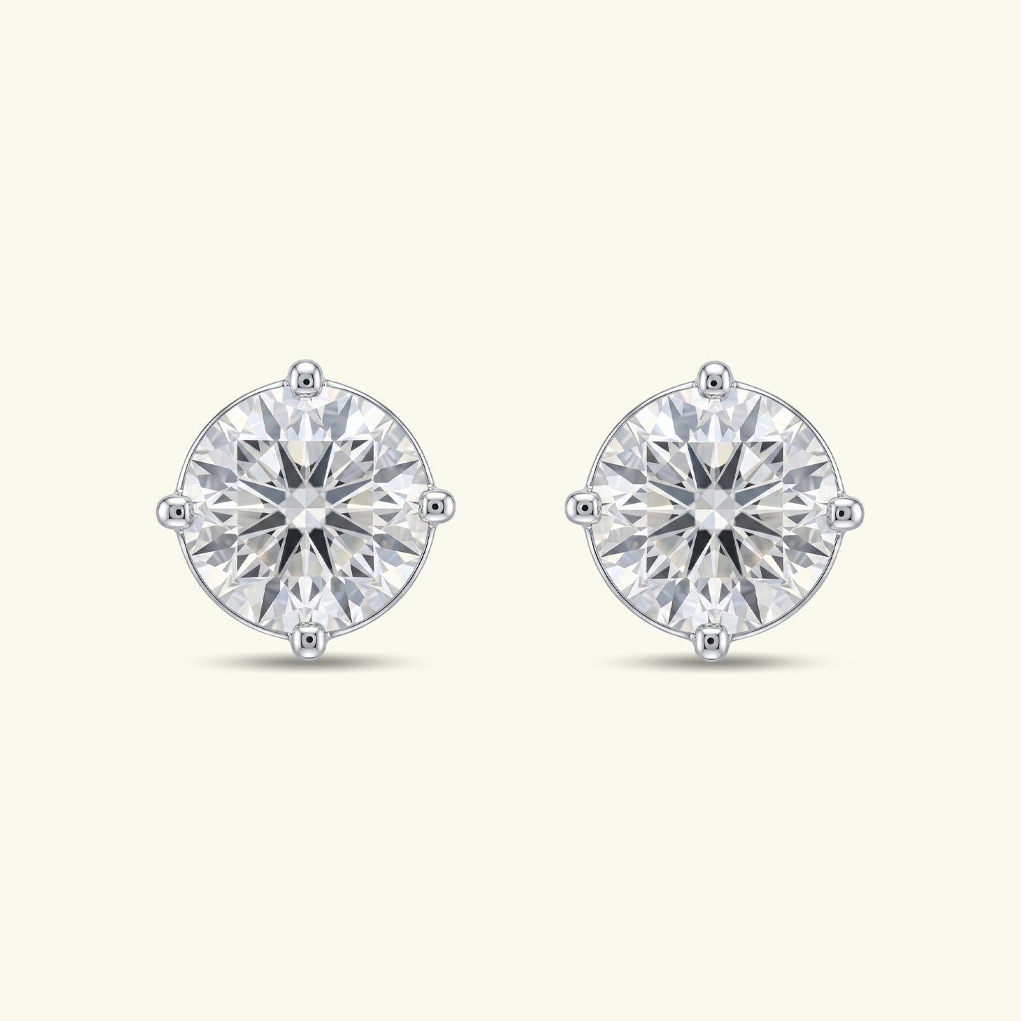 Melari Solitaire Diamond Stud Earrings