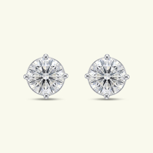 Melari Solitaire Diamond Stud Earrings