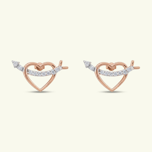 Zeura Lovestruck Diamond Stud Earrings