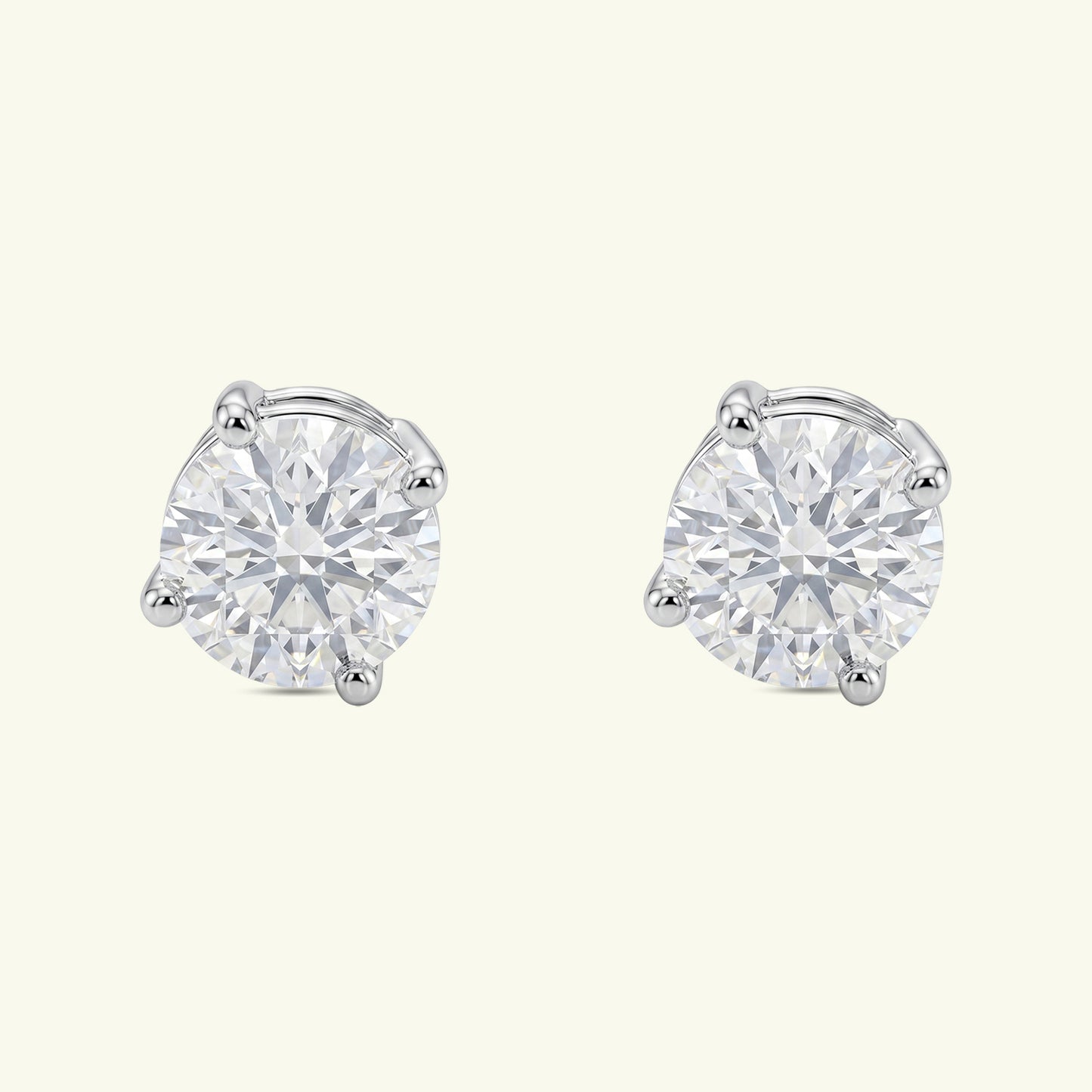 Avine Solitaire Diamond Stud Earrings