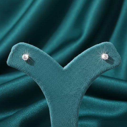 Avine Solitaire Diamond Stud Earrings