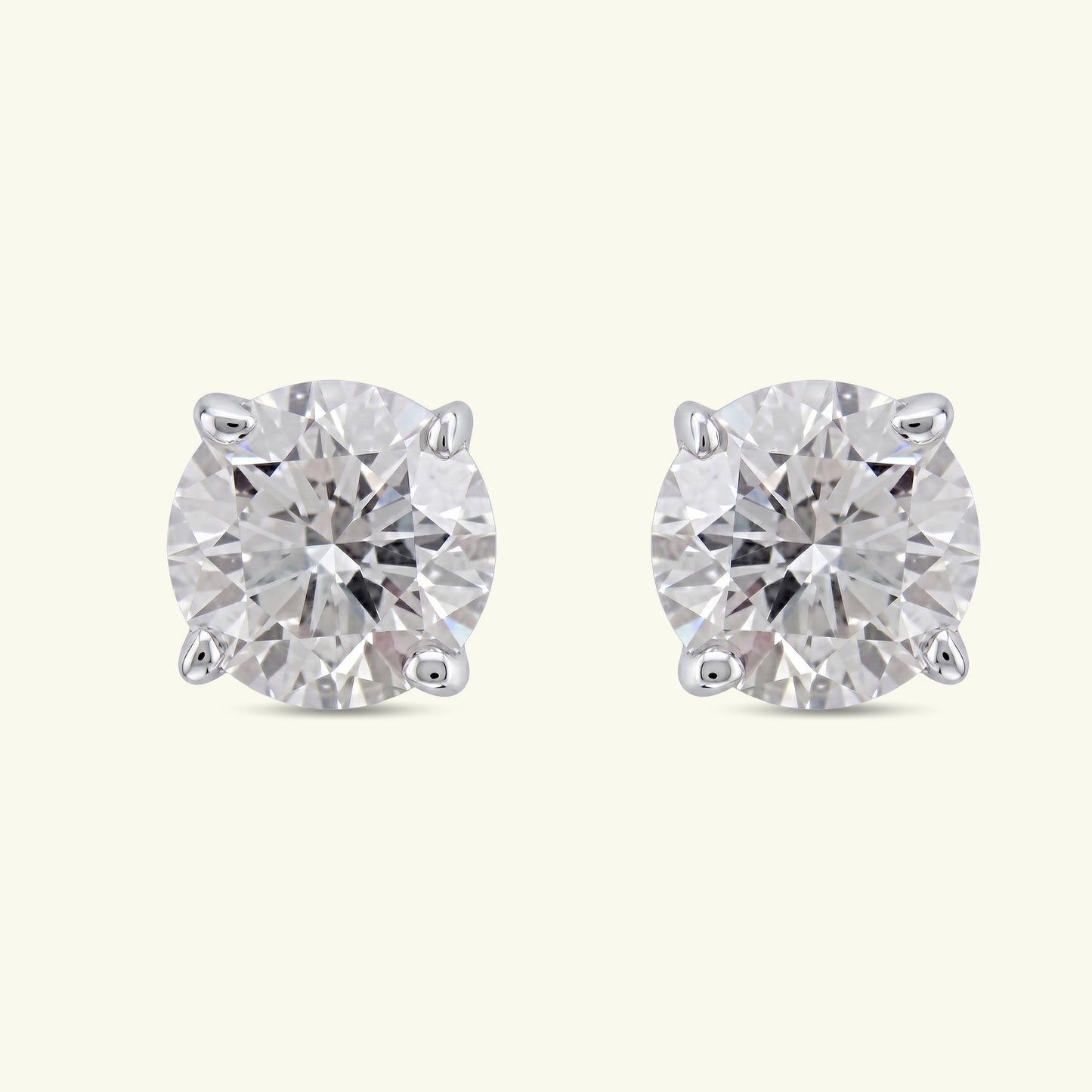 Reyla Solitaire Diamond Stud Earrings