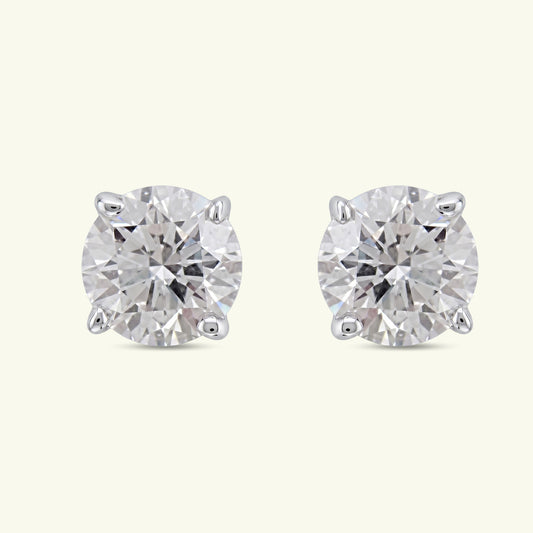 Reyla Solitaire Diamond Stud Earrings