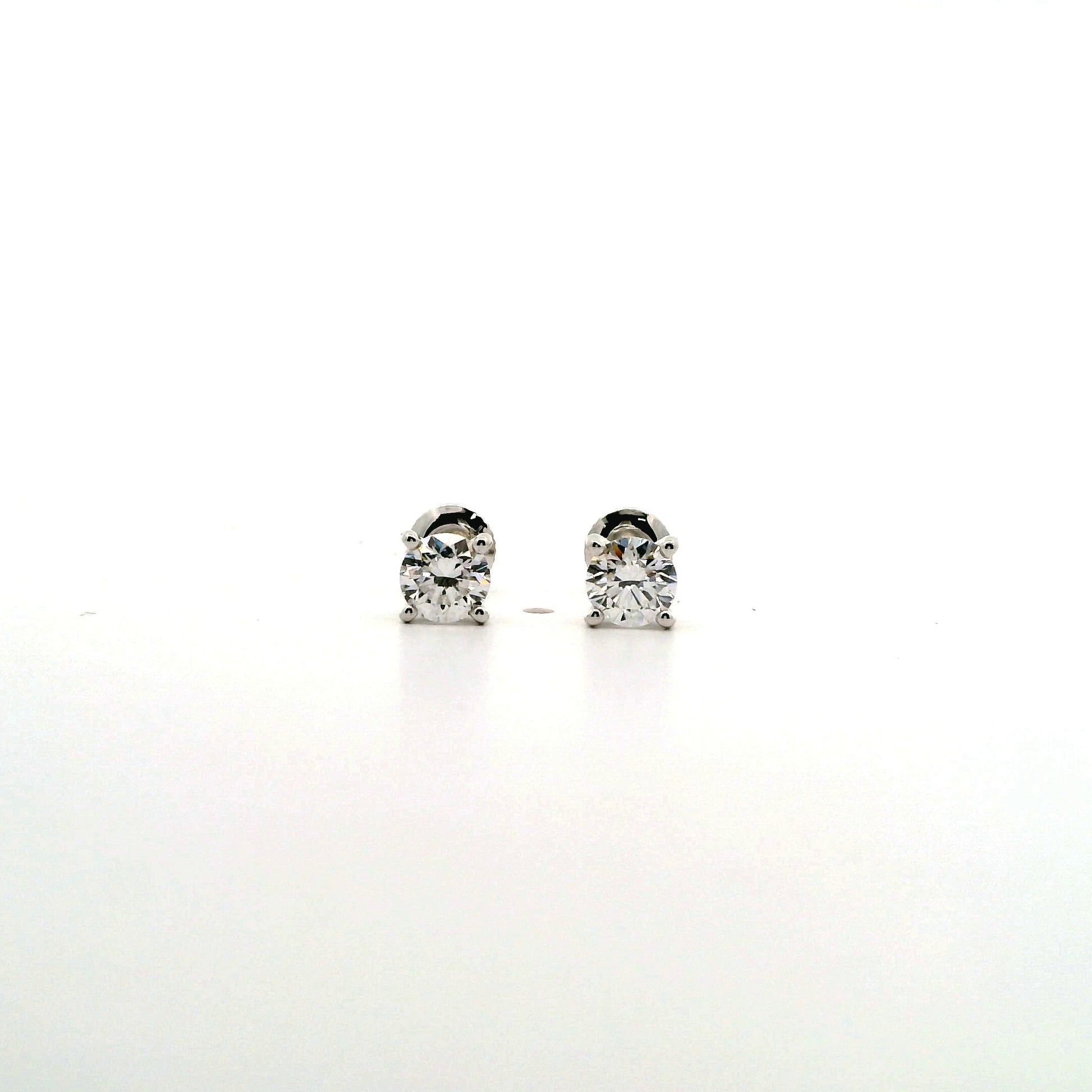 Reyla Solitaire Diamond Stud Earrings