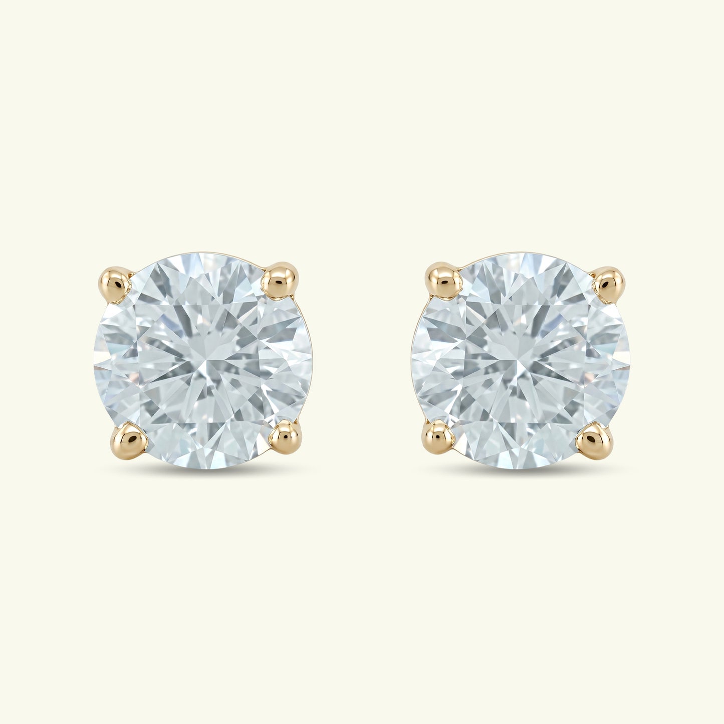 Tiselle Solitaire Diamond Stud Earrings