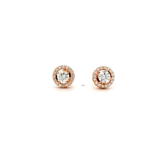 Caelis Halo Diamond Stud Earrings