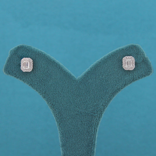 Avenis Halo Diamond Stud Earrings