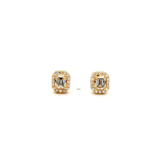 Avenis Halo Diamond Stud Earrings