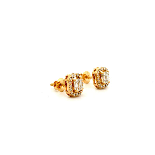 Avenis Halo Diamond Stud Earrings