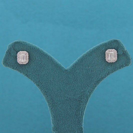 Vion Halo Diamond Stud Earrings
