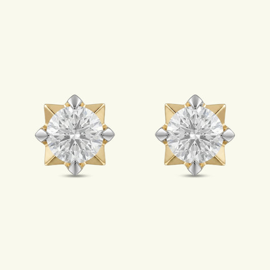 Neyari Solitaire Diamond Stud Earrings