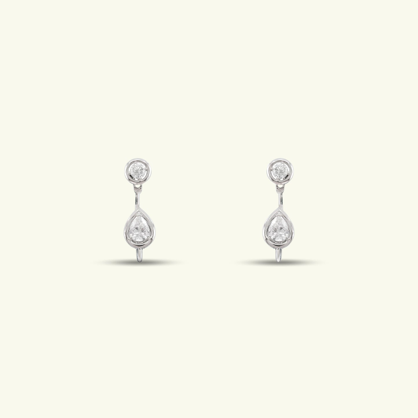 Celune Jacket Diamond Hoop Earrings