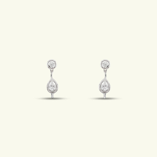 Celune Jacket Diamond Hoop Earrings