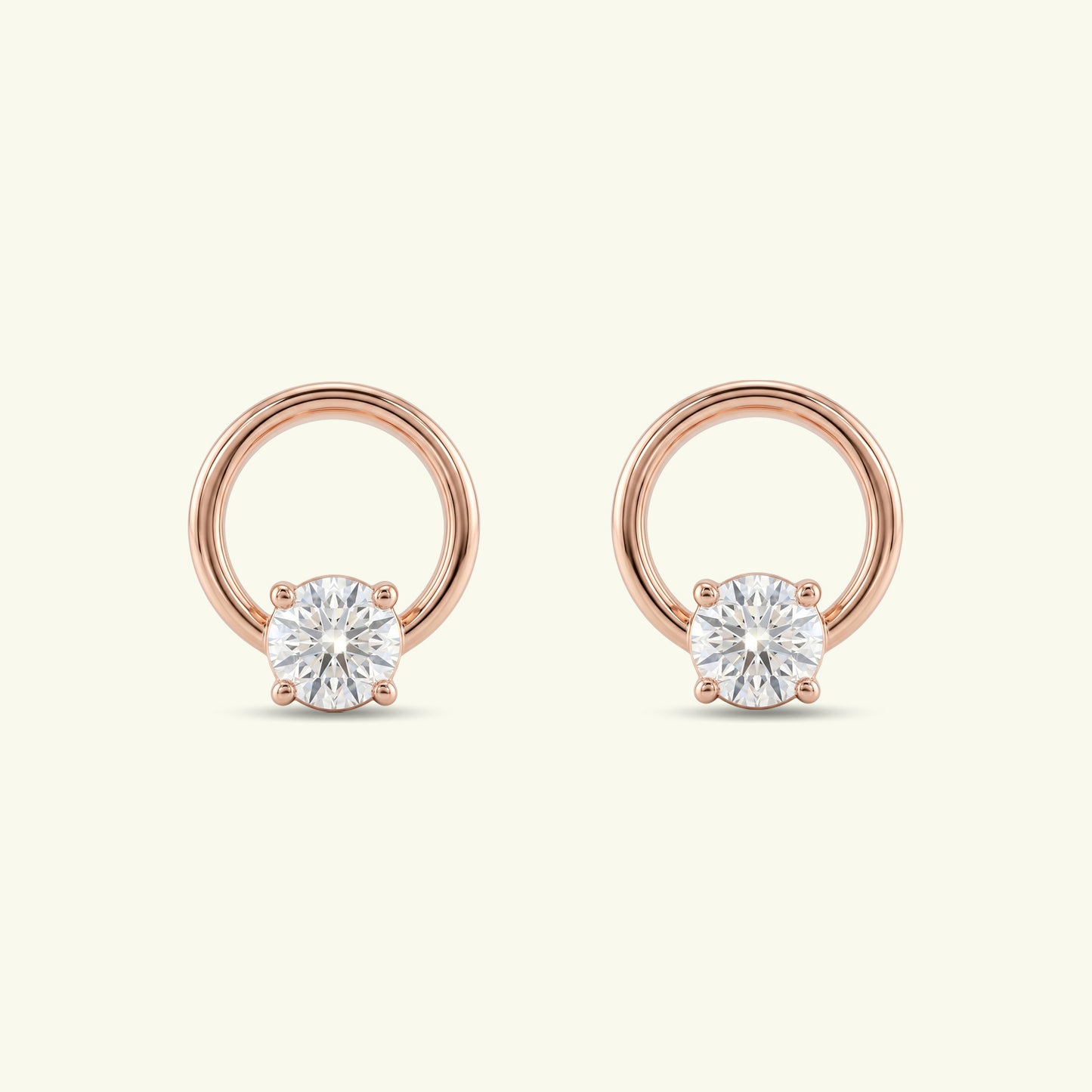 Orielle Solitaire Diamond Stud Earrings