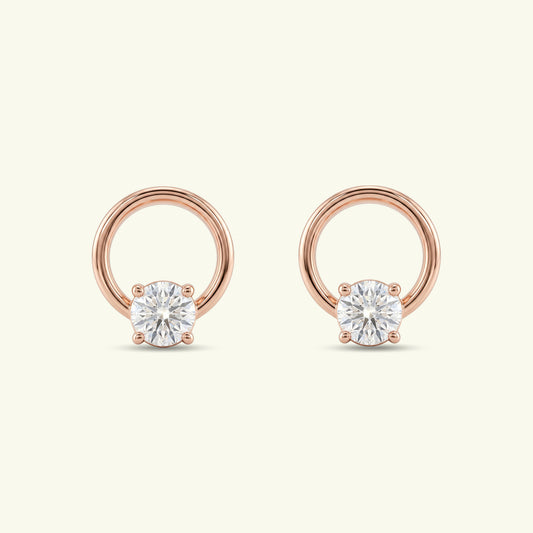 Orielle Solitaire Diamond Stud Earrings