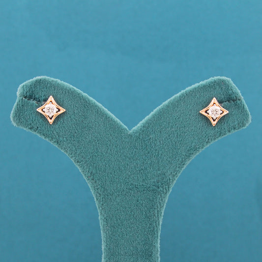 Lunitha Solitaire Diamond Stud Earrings