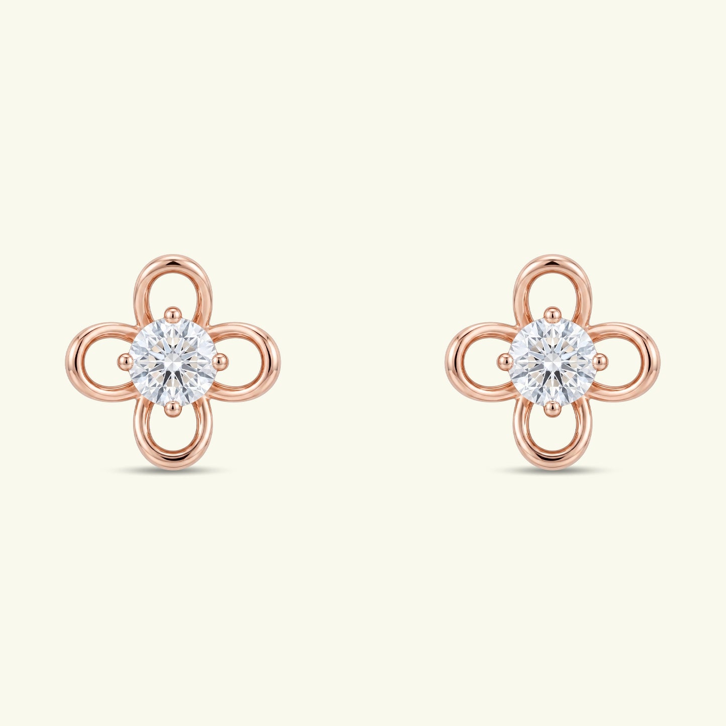 Ysara Solitaire Diamond Stud Earrings