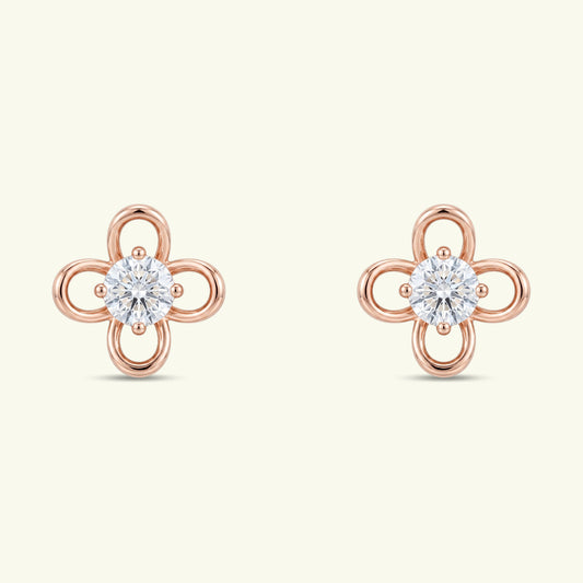 Ysara Solitaire Diamond Stud Earrings