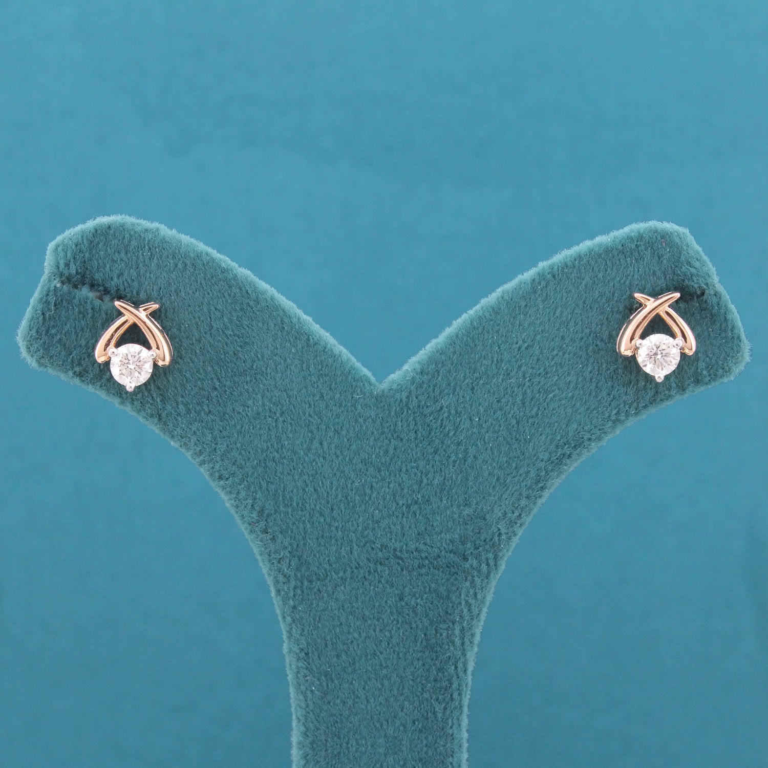 Caelis Solitaire Diamond Stud Earrings