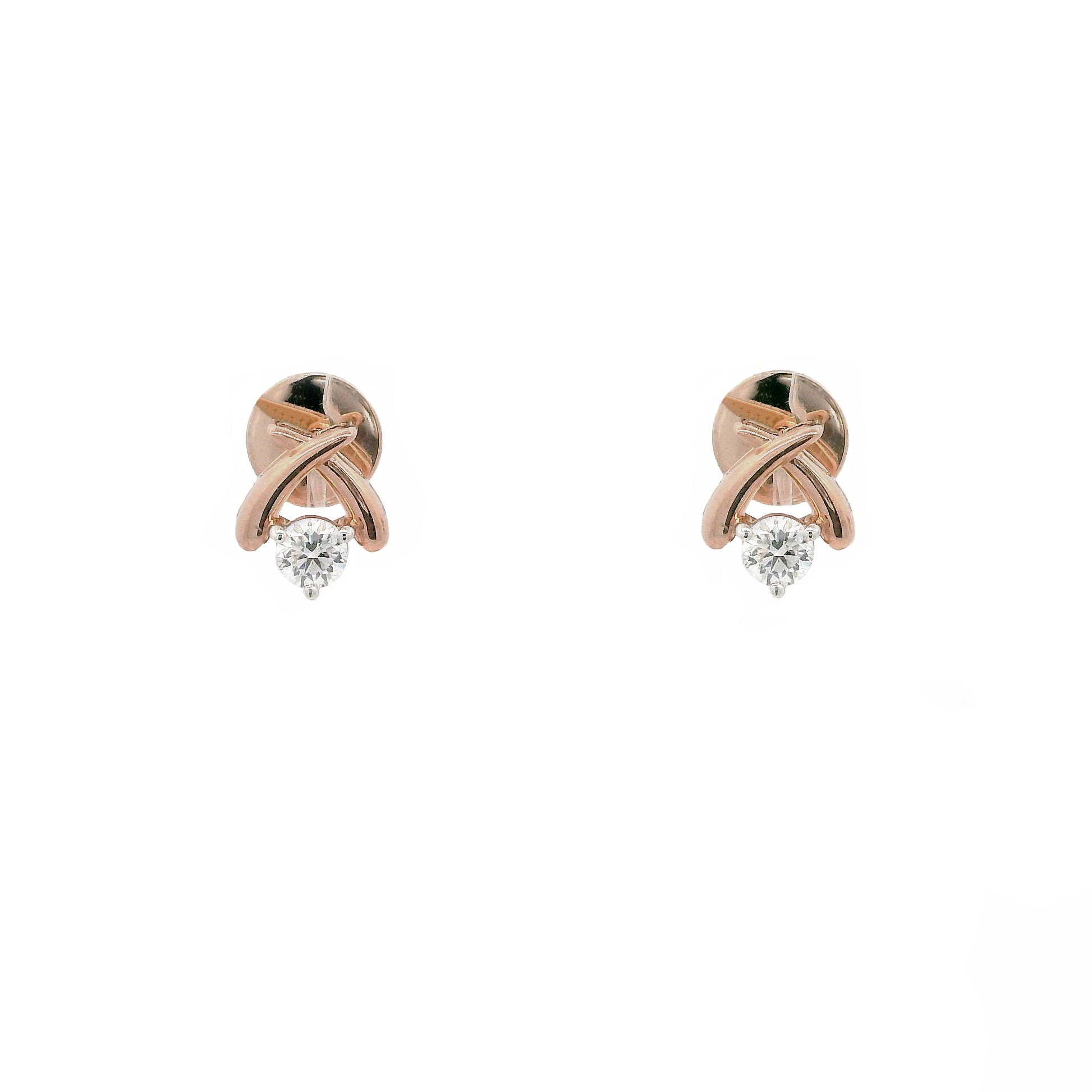 Caelis Solitaire Diamond Stud Earrings