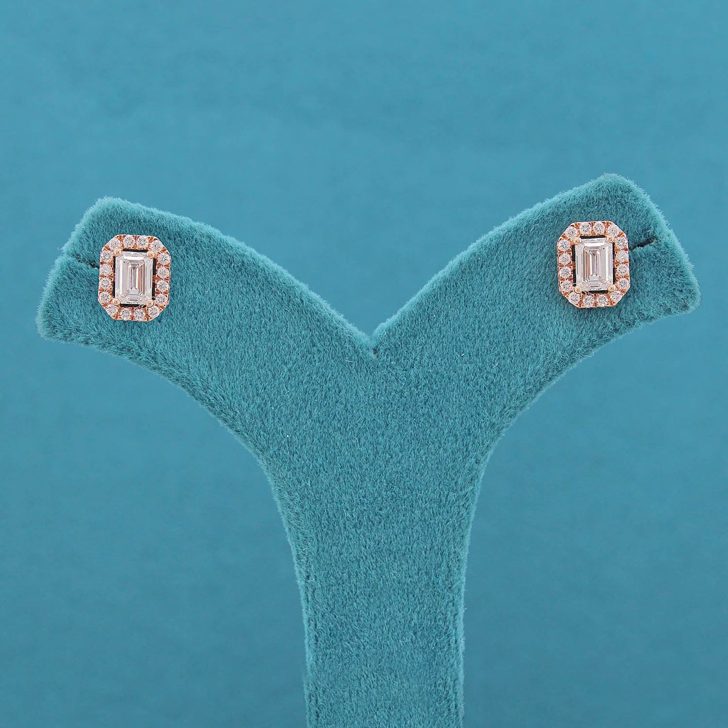 Ayari Halo Diamond Stud Earrings