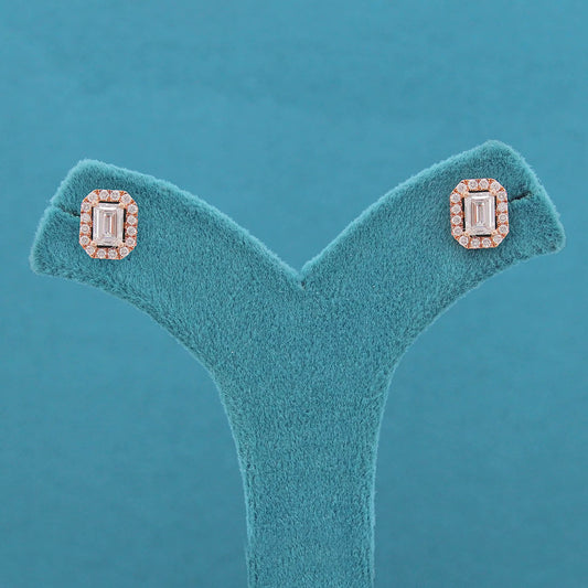 Ayari Halo Diamond Stud Earrings