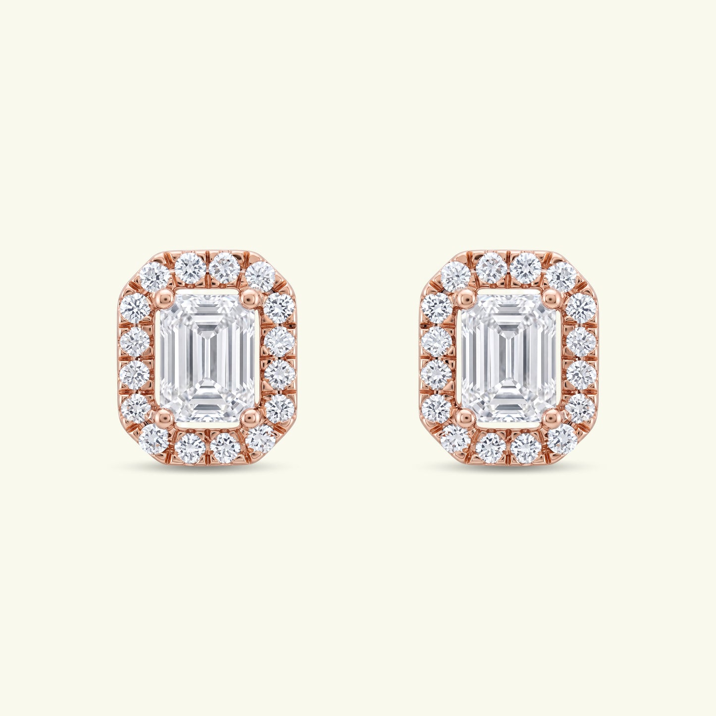 Ayari Halo Diamond Stud Earrings