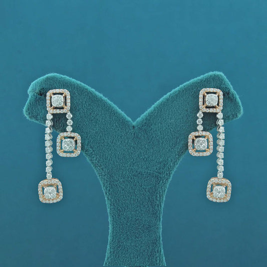 Arvelle Halo Diamond Chandelier Earring