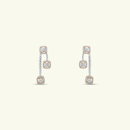 Arvelle Halo Diamond Chandelier Earring