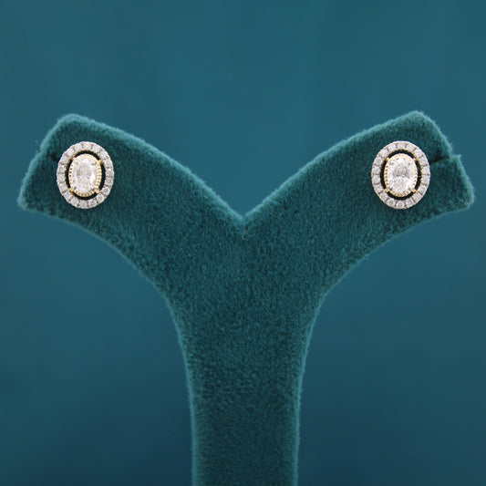 Serel Halo Diamond Stud Earrings
