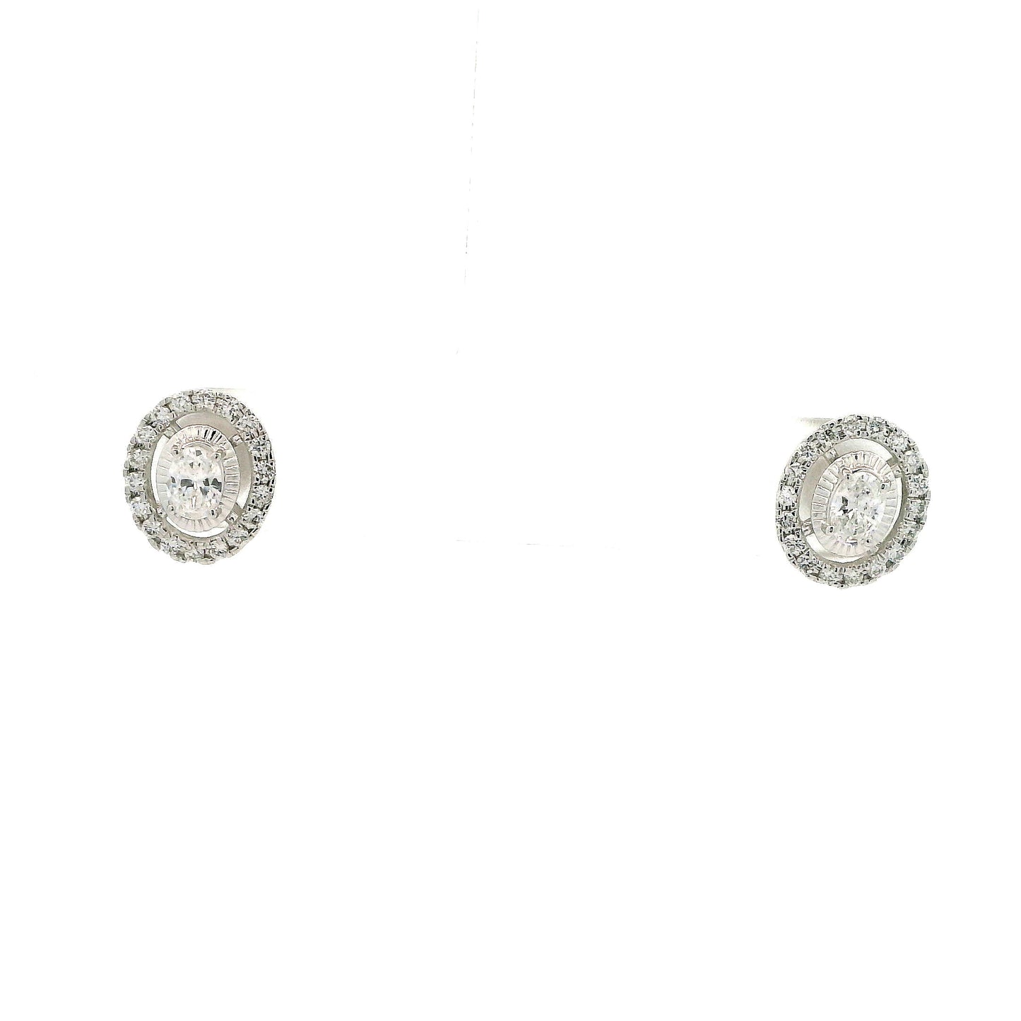 Serel Halo Diamond Stud Earrings