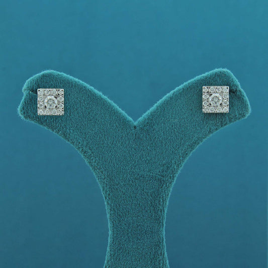 Theris Halo Diamond Stud Earrings