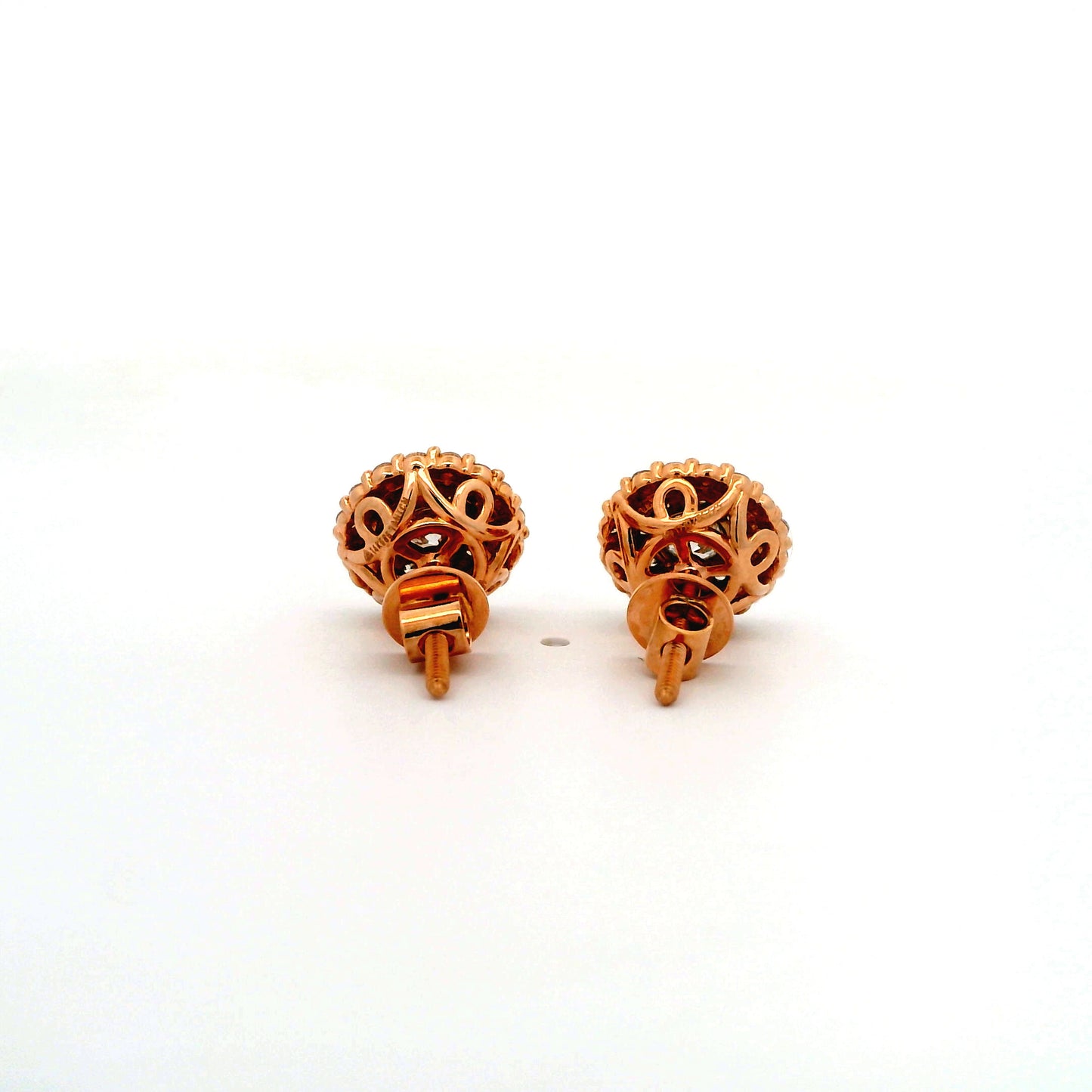 Thesia Halo Diamond Stud Earrings