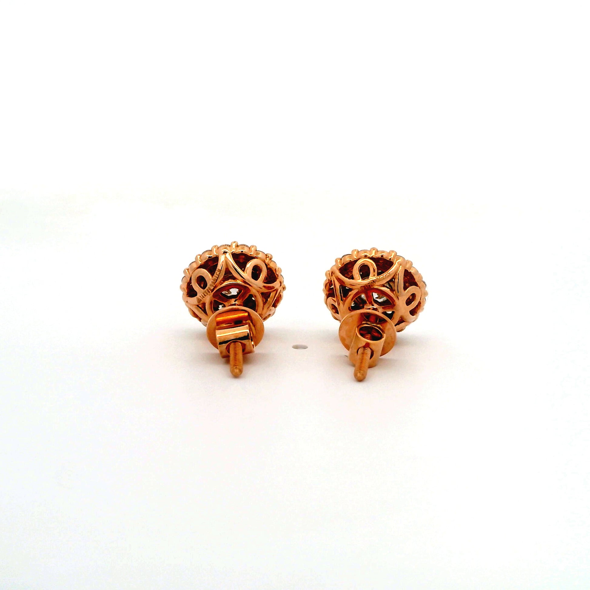 Thesia Halo Diamond Stud Earrings