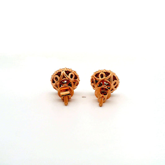 Thesia Halo Diamond Stud Earrings