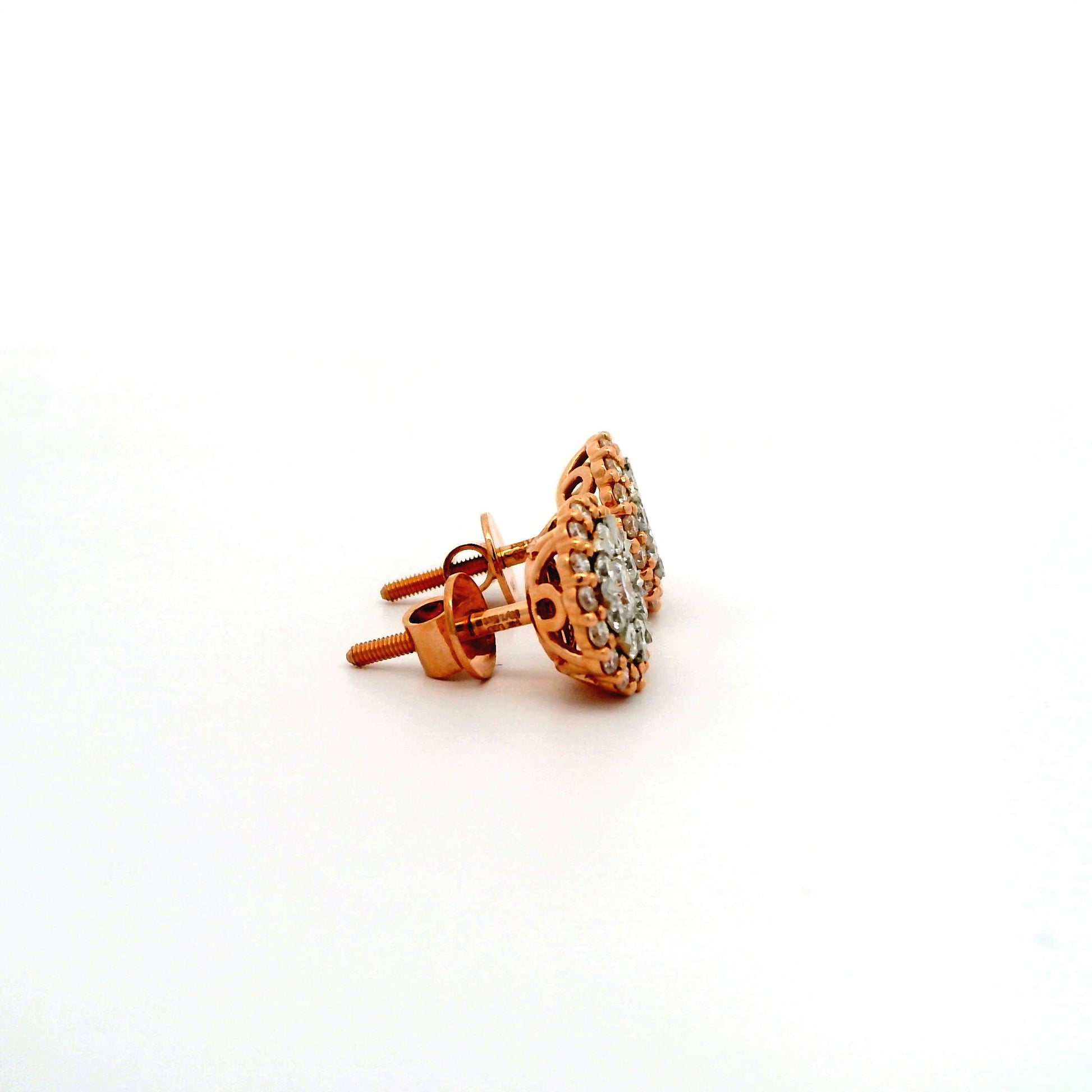 Thesia Halo Diamond Stud Earrings